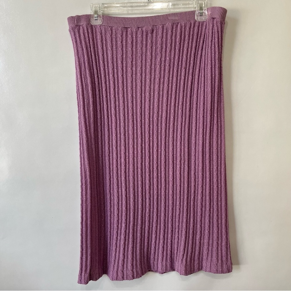 Vintage Union Made Purple Ribbed Sweater Knit Skirt